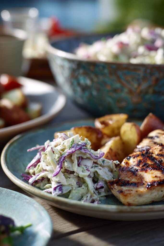 Gordon Ramsay coleslaw served as a side dish