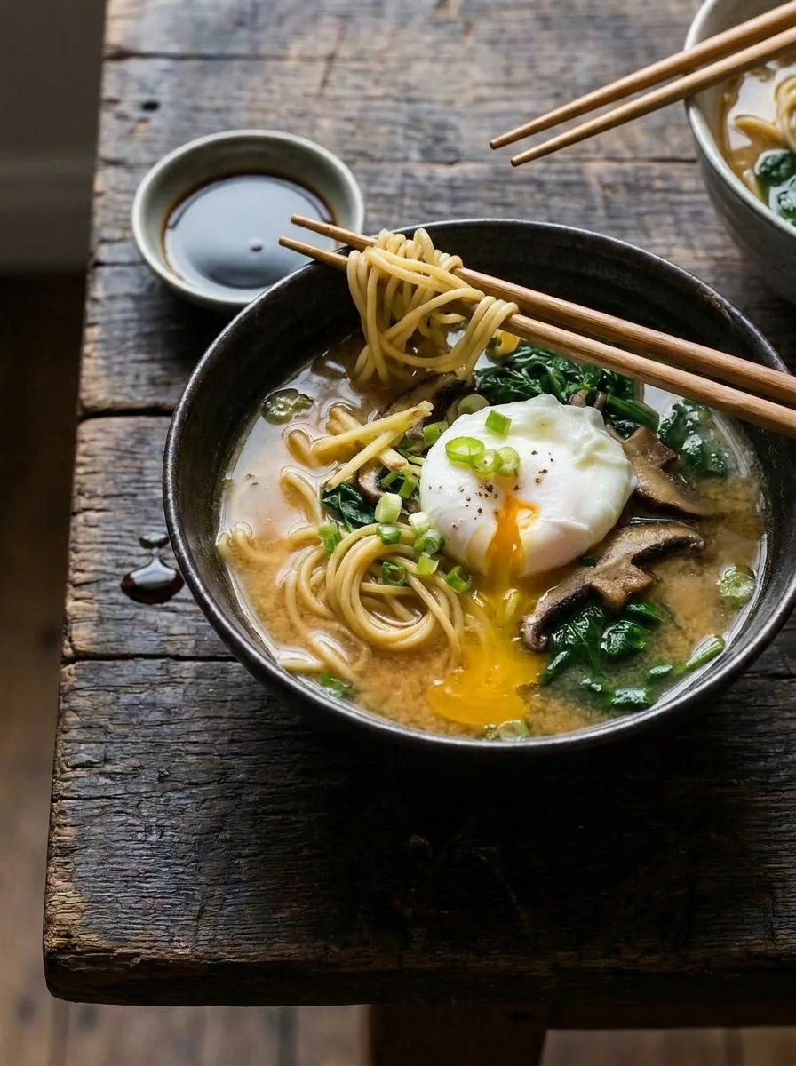 Gordon Ramsay miso soup mid meal broken egg yolk running into broth