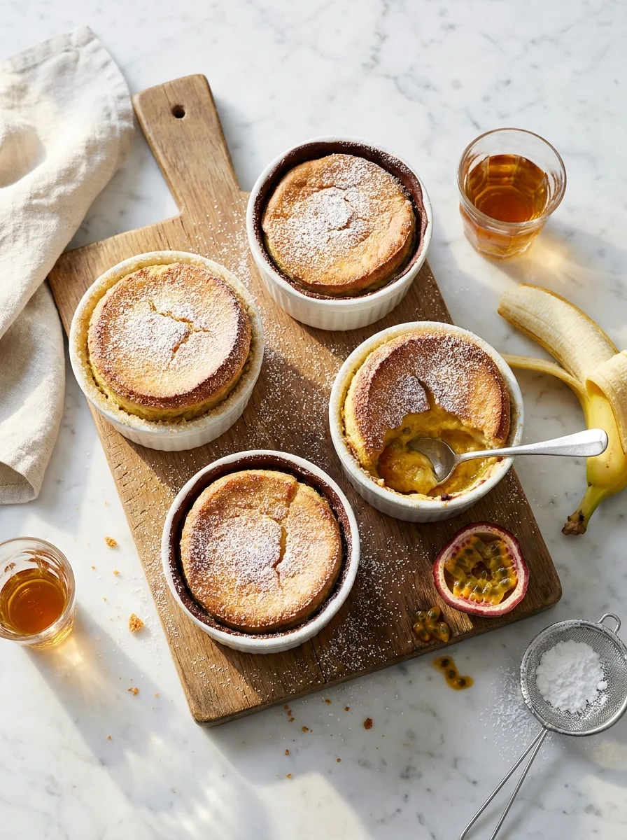 Gordon Ramsay Passion Fruit and Banana Soufflé
