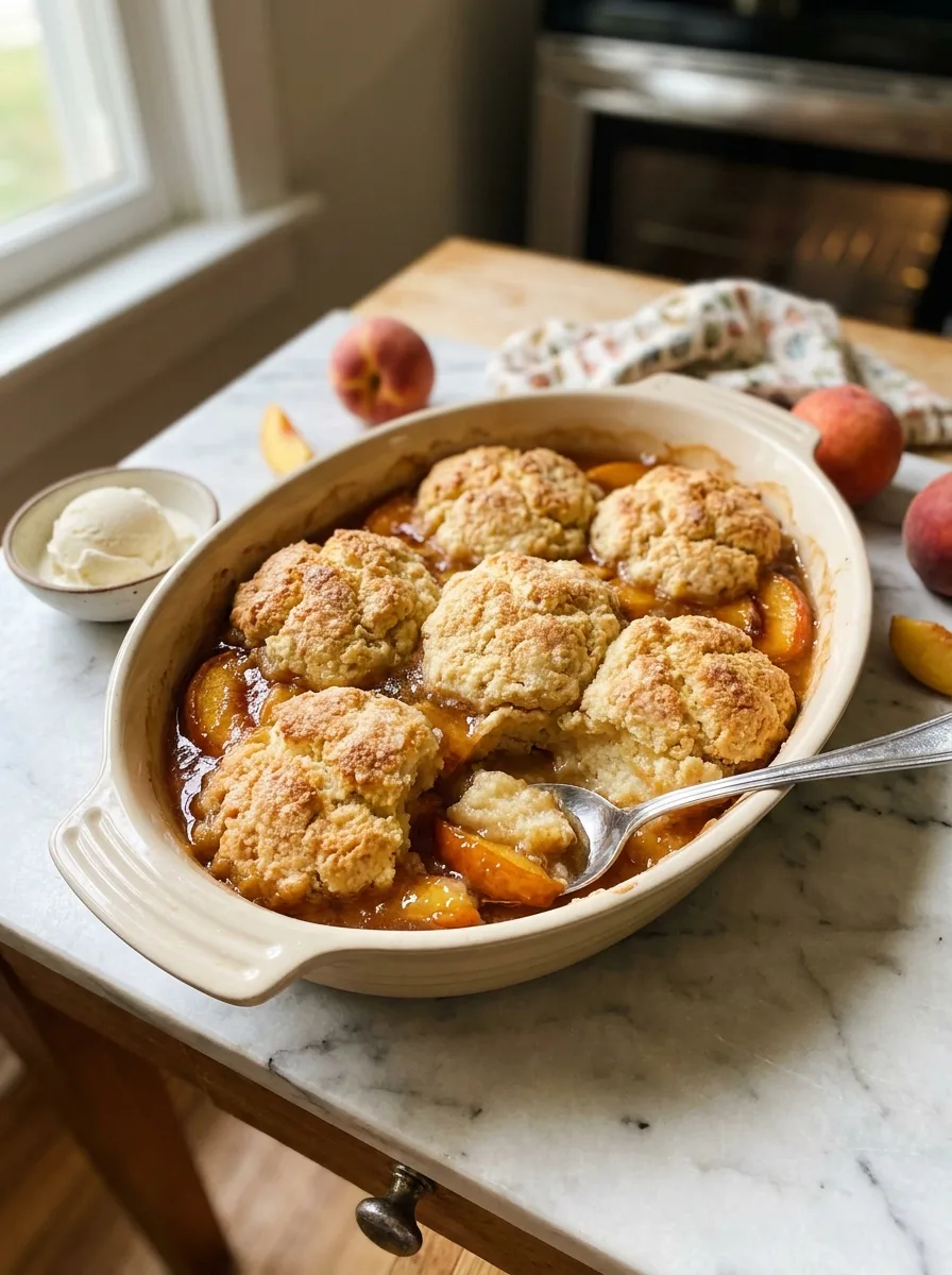 Gordon Ramsay Peach Cobbler