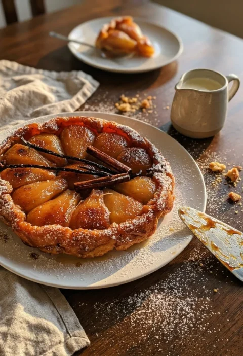 Gordon Ramsay pear tarte tatin with caramelised pears cinnamon and vanilla