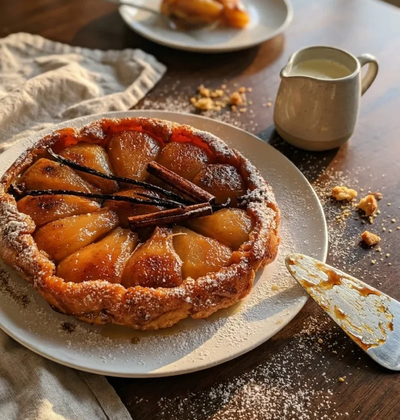 Gordon Ramsay pear tarte tatin with caramelised pears cinnamon and vanilla
