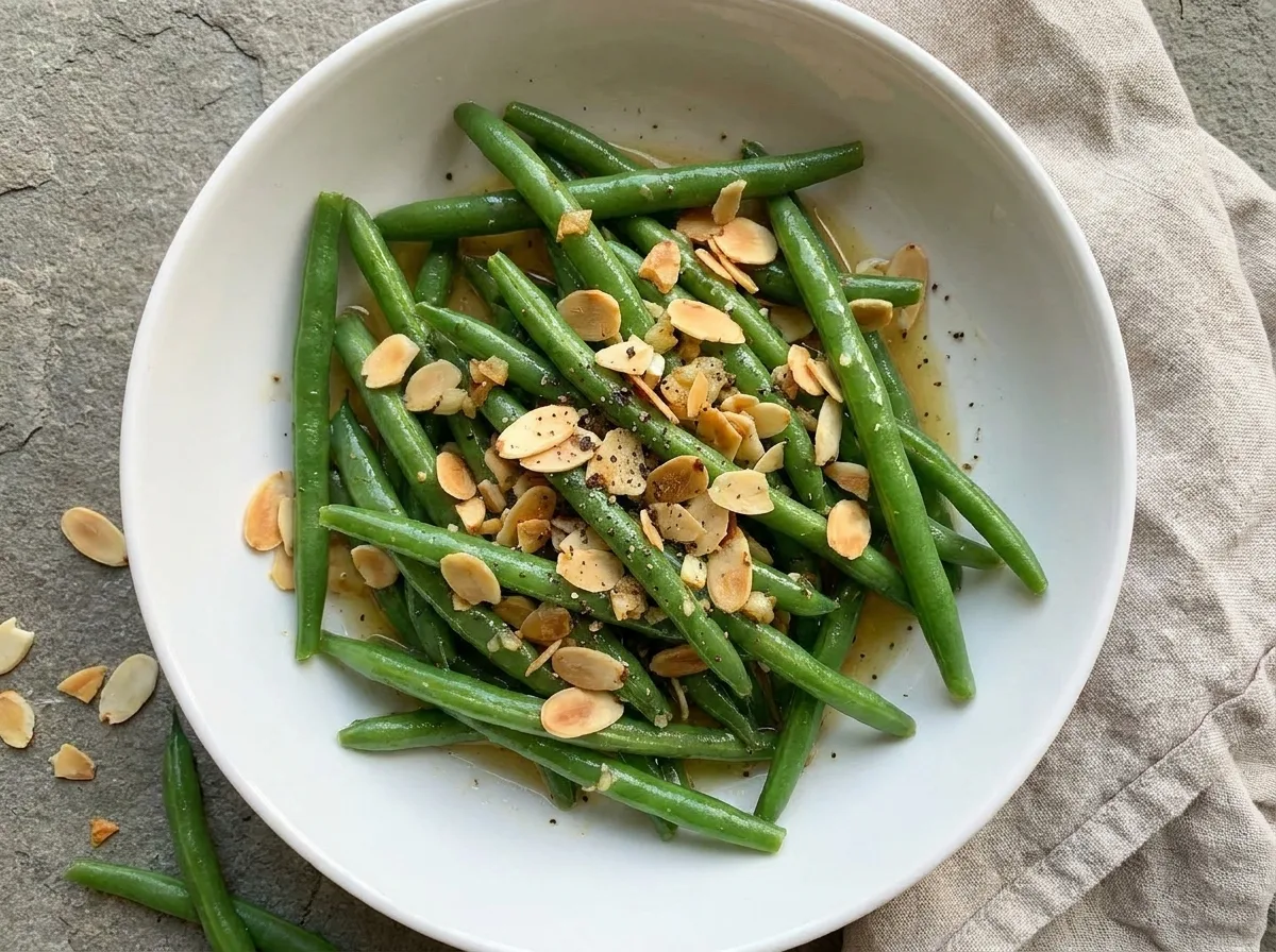 gordon ramsay green beans with chili peanut dressing Mustard blue net