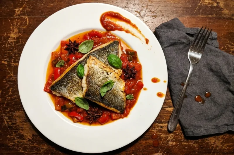 Gordon Ramsay's Sea Bass with Pepper Sauce
