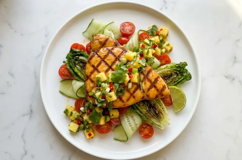 Gordon Ramsay's Griddled Swordfish with Pineapple Chilli Salsa