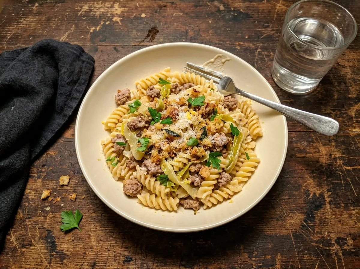 Gordon Ramsay's Turkey and Leek Pasta