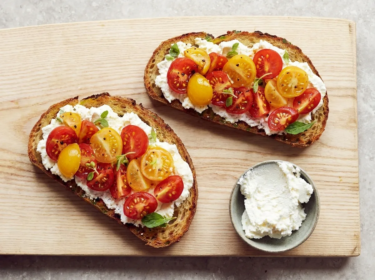 Gordon Ramsay Ricotta and Tomato Bruschette