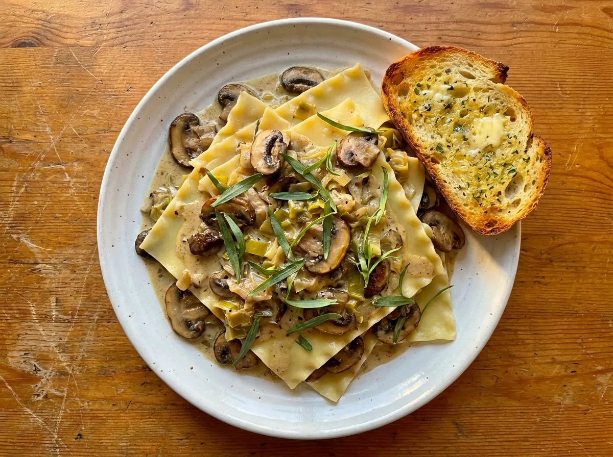 Gordon Ramsay’s Mushroom, Leek and Tarragon Pasta