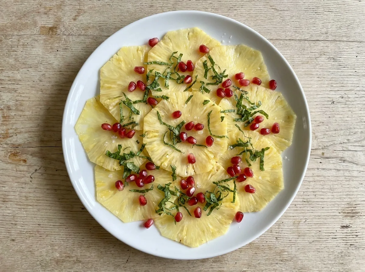 Gordon Ramsay’s Pineapple Carpaccio with Vanilla Salt