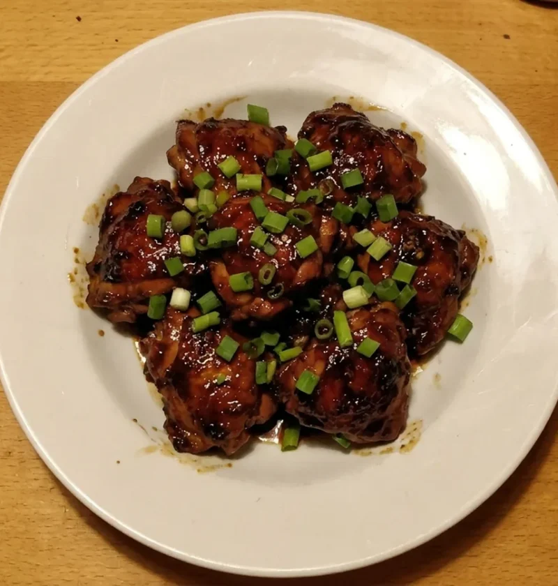 Gordon Ramsay Sichuan chicken thighs in a sticky soy glaze with spring onions