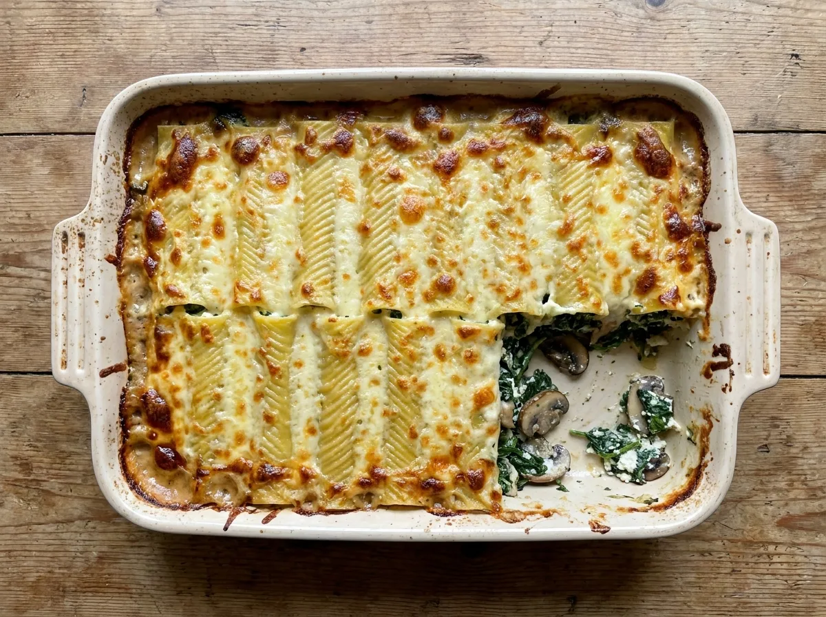 Gordon Ramsay Spinach, Mushroom and Ricotta Cannelloni