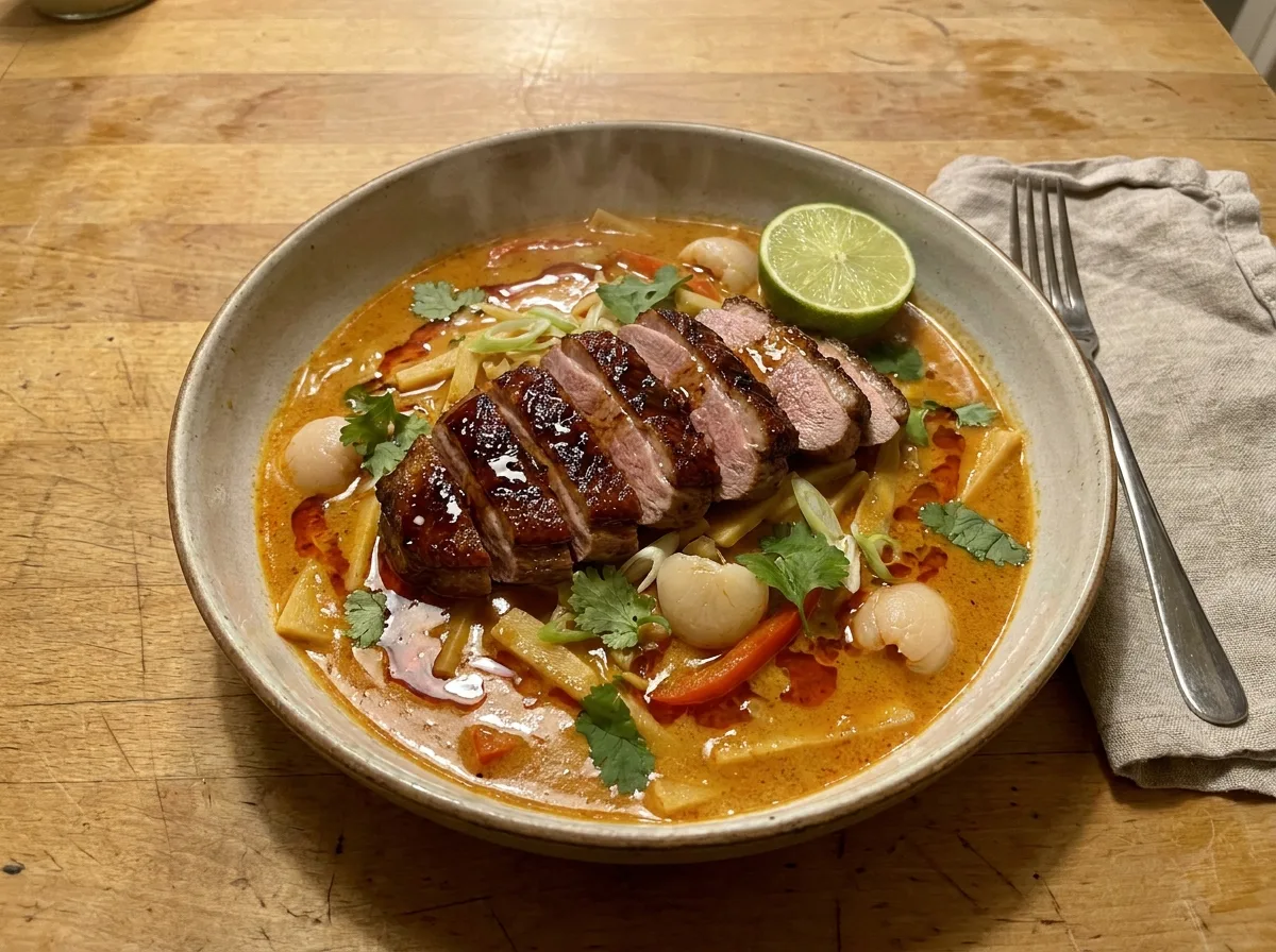 Gordon Ramsay's Thai Red Curry with Duck and Lychees