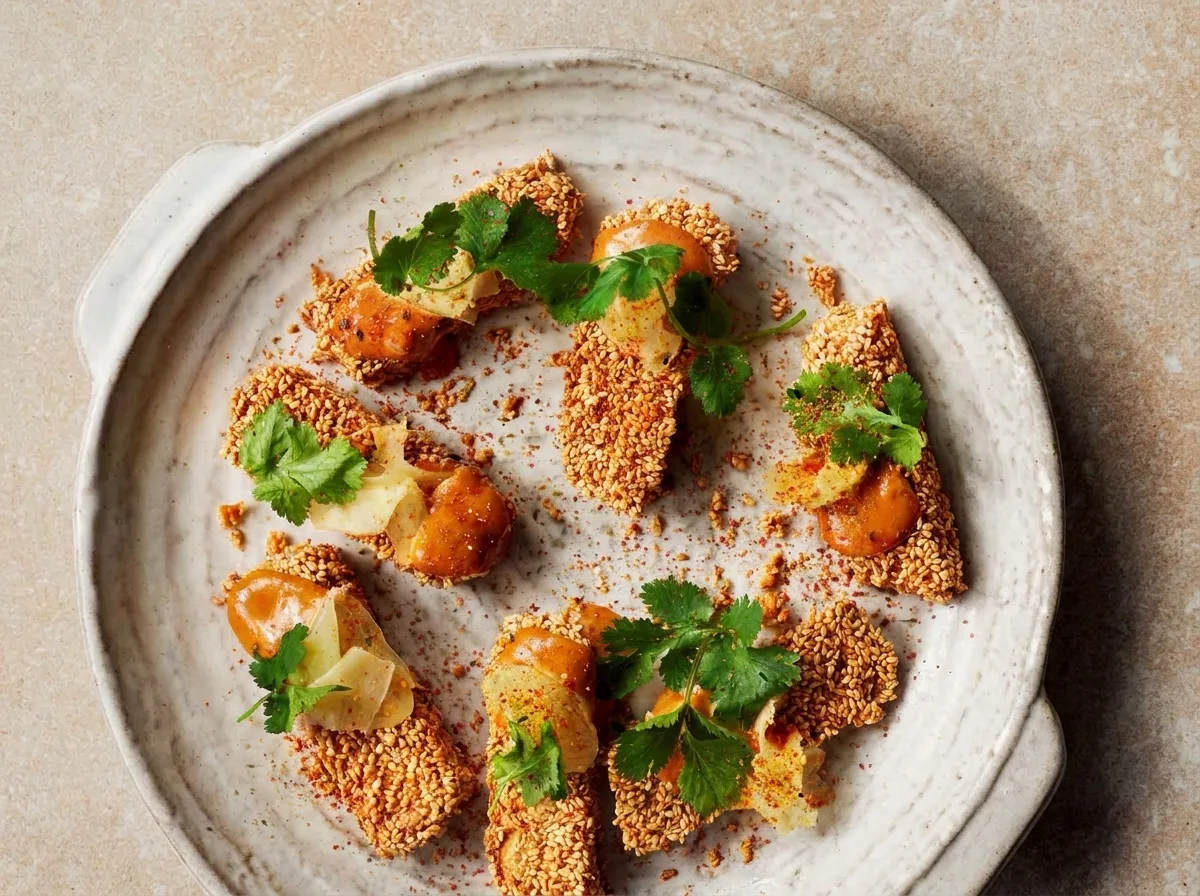 Gordon Ramsay Sesame-Grilled Tofu with Miso Mayonnaise