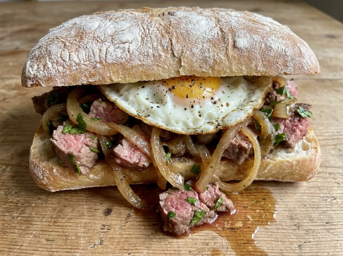 Steak and Egg Sandwich
